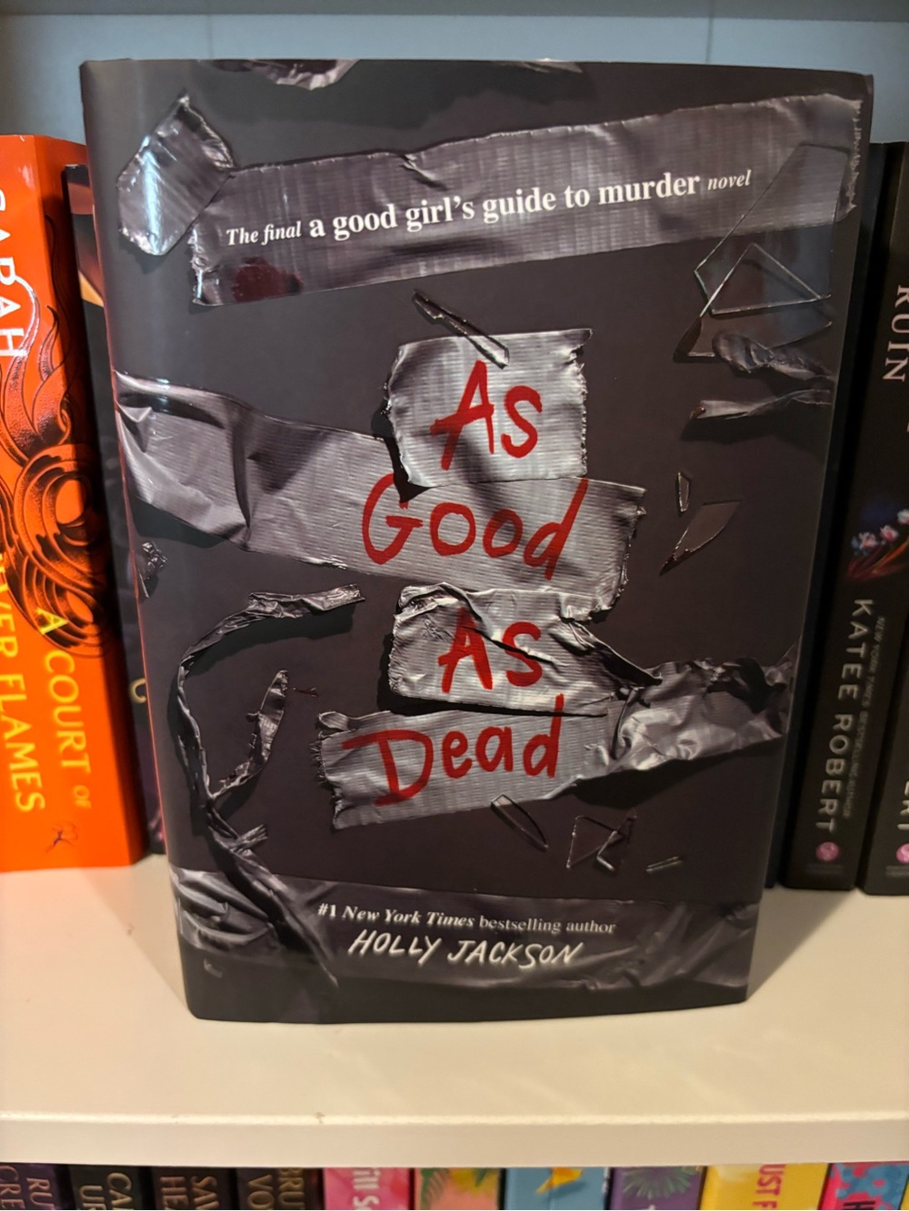 As Good As Dead by Holly Jackson - Dark Gray & Red Hardcover Novel